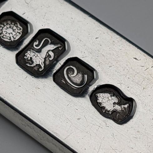 1977 British pure silver jubilee ingot pendant 28g with necklace MPM